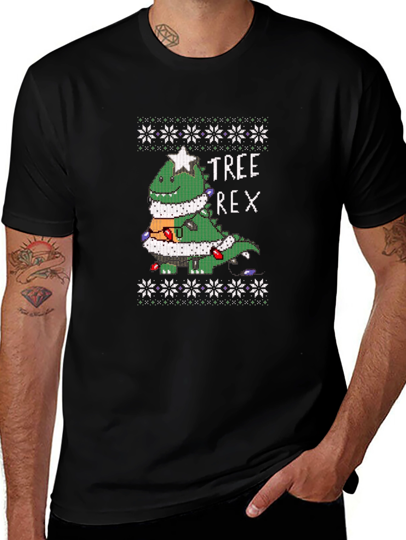 Festive Tree Rex Christmas T-Shirt