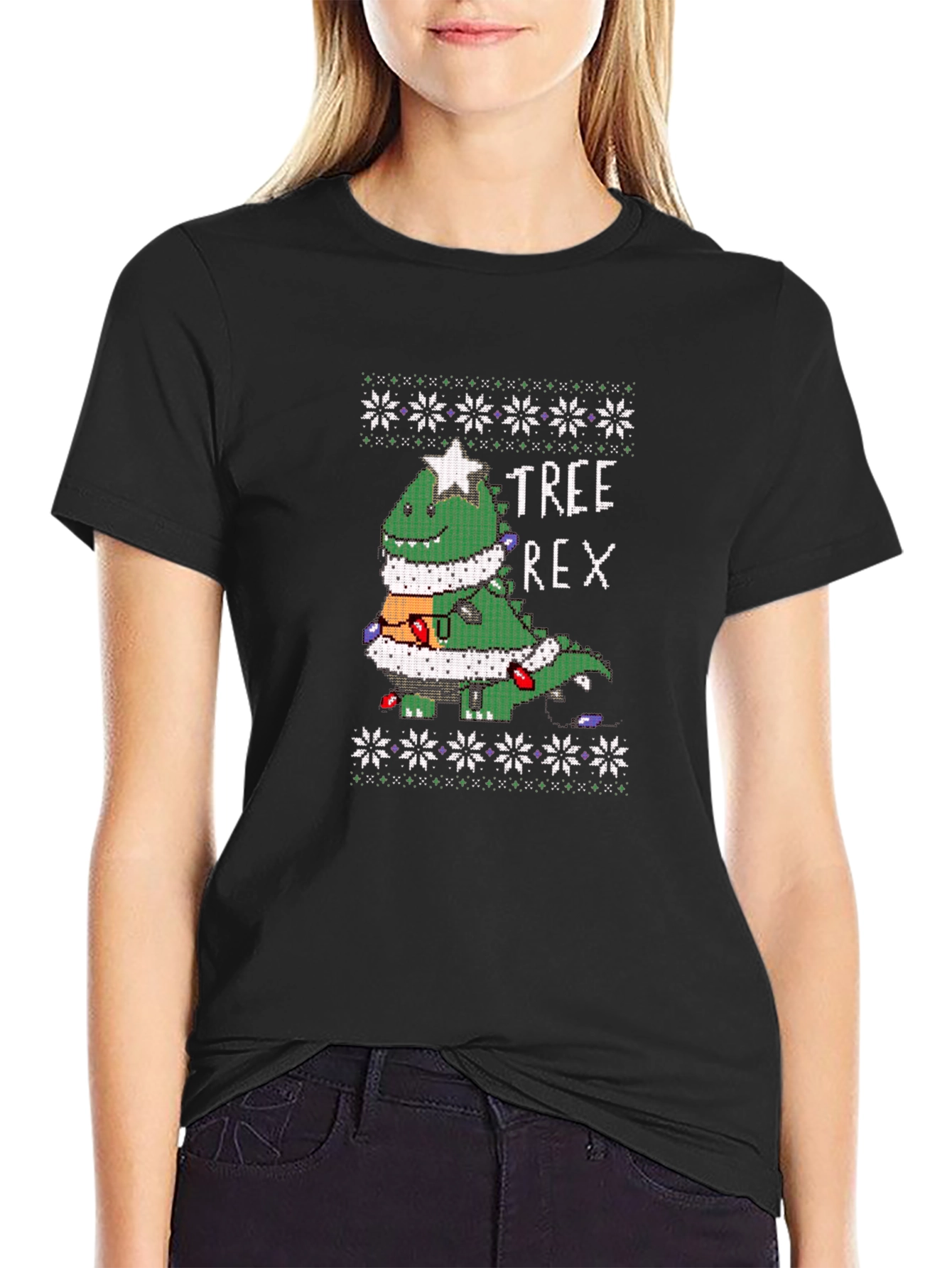 Festive Tree Rex Christmas T-Shirt