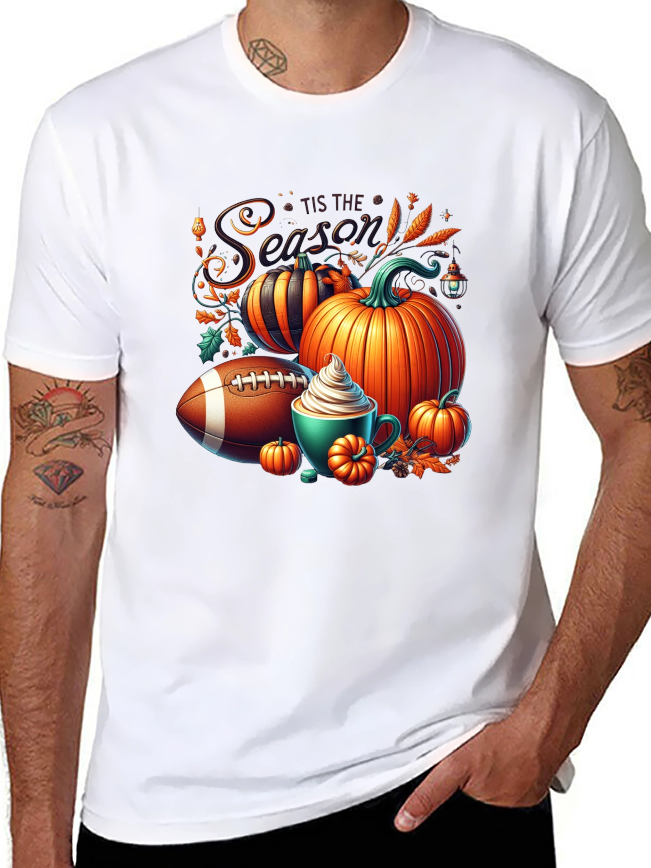 Tis the Season Football Pumpkin T-Shirt