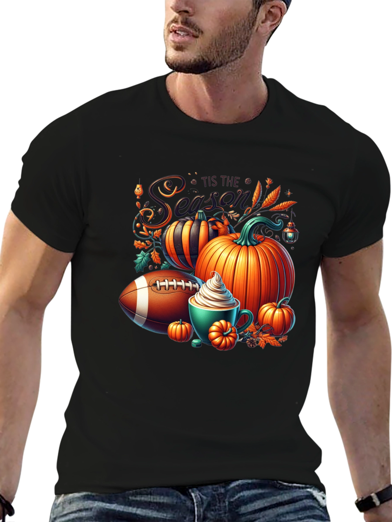 Tis the Season Football Pumpkin T-Shirt