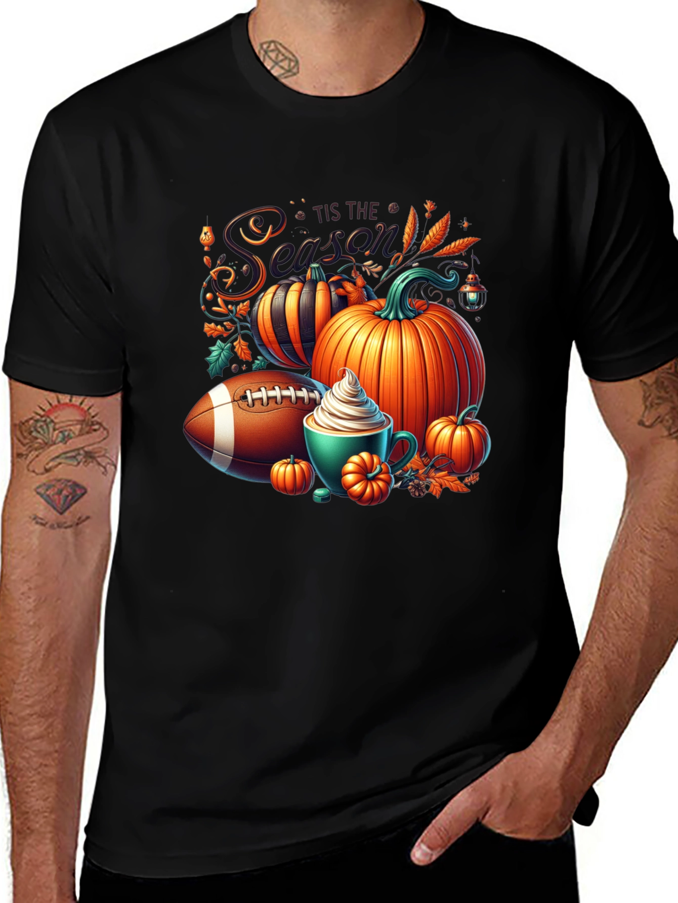 Tis the Season Football Pumpkin T-Shirt