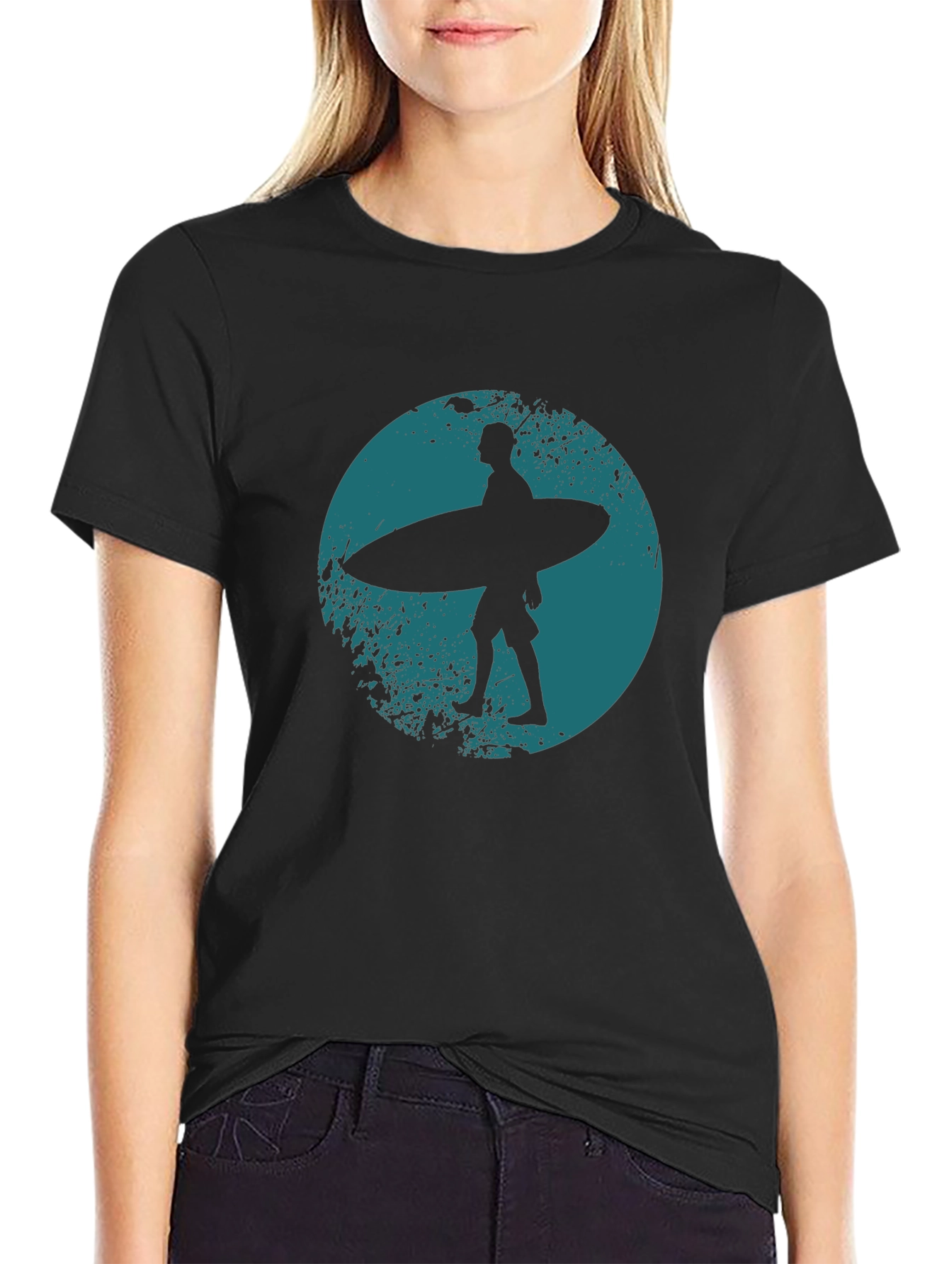 Surfer Silhouette Graphic Tee