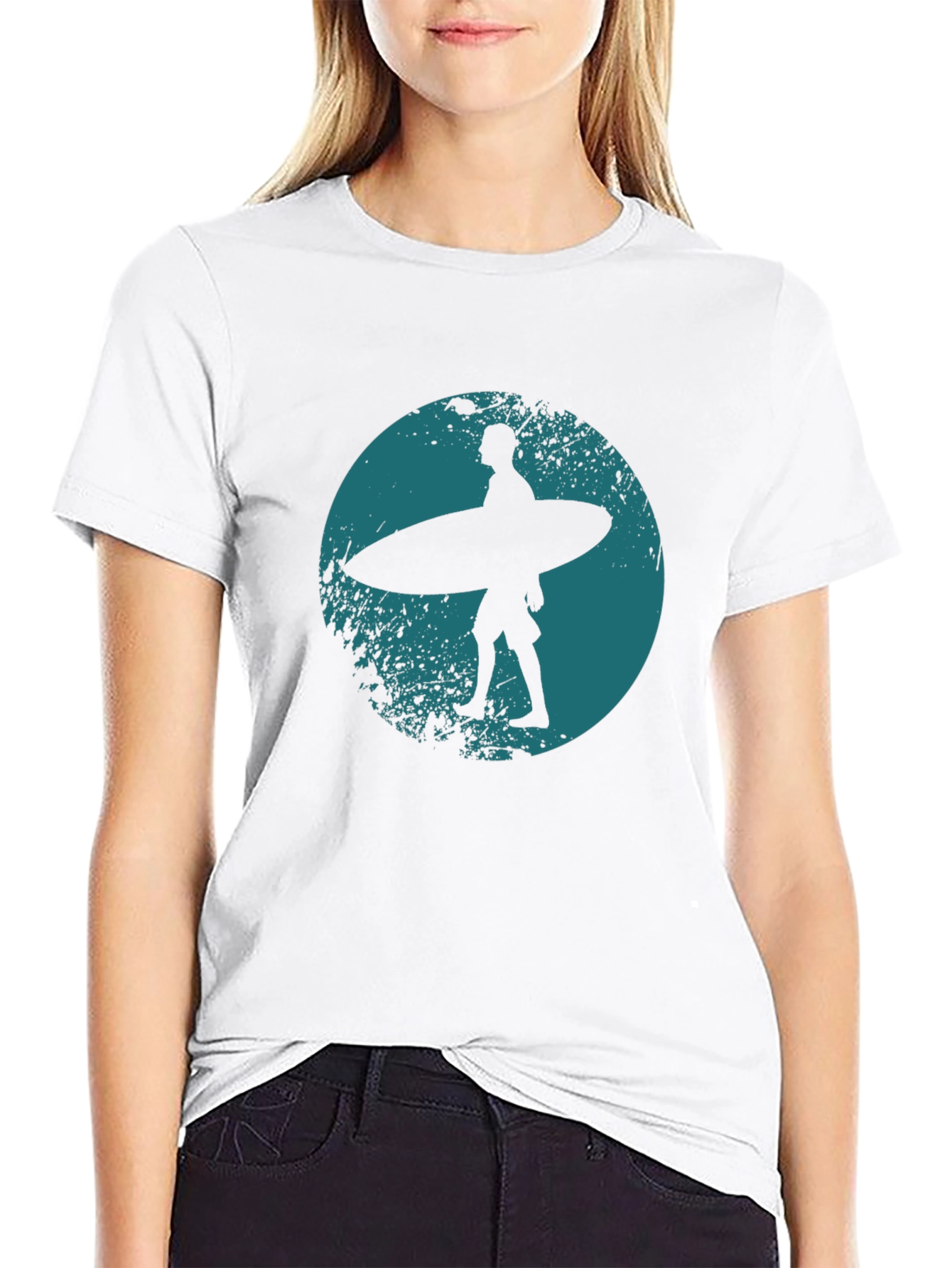 Surfer Silhouette Graphic Tee