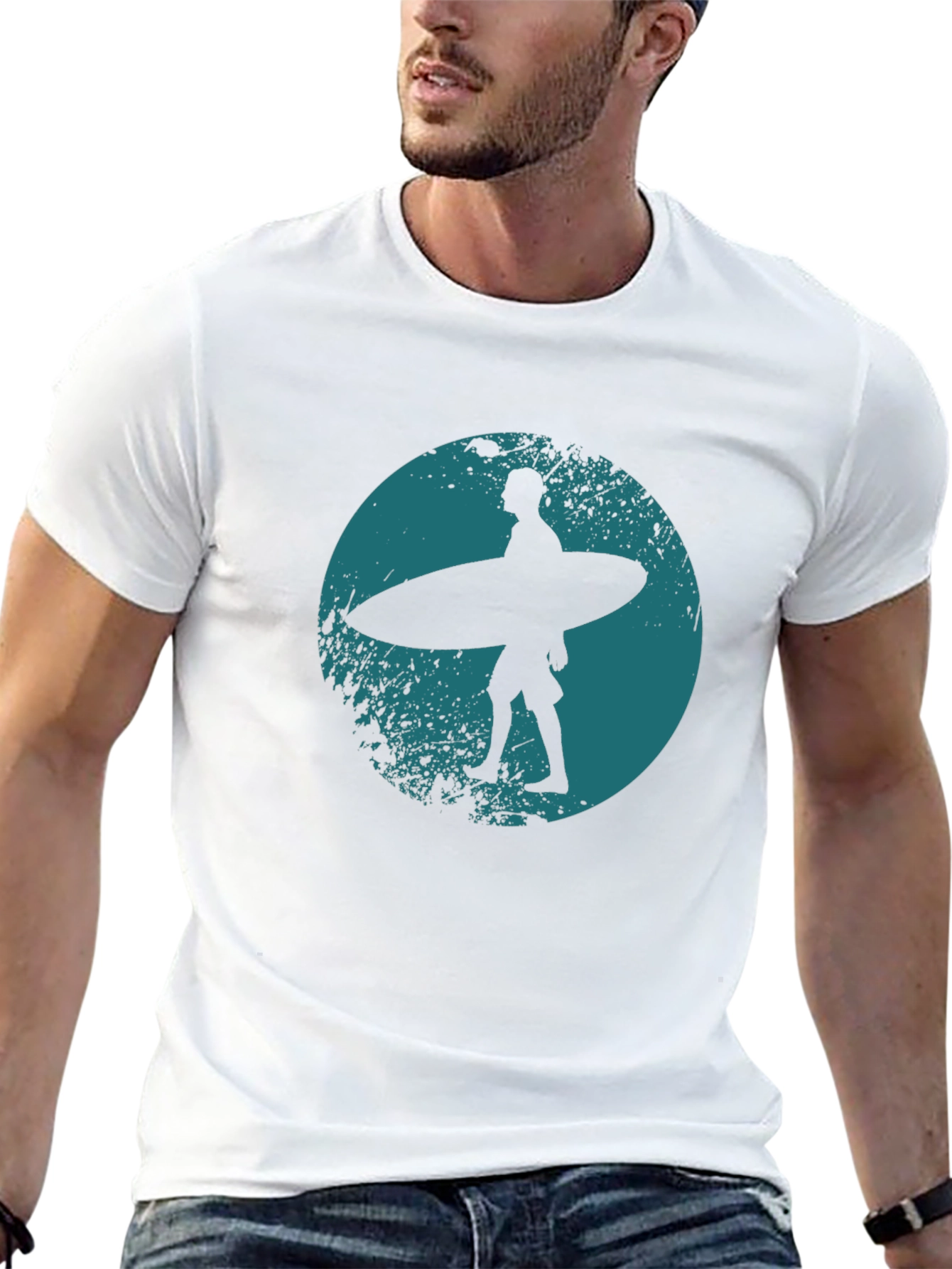 Surfer Silhouette Graphic Tee