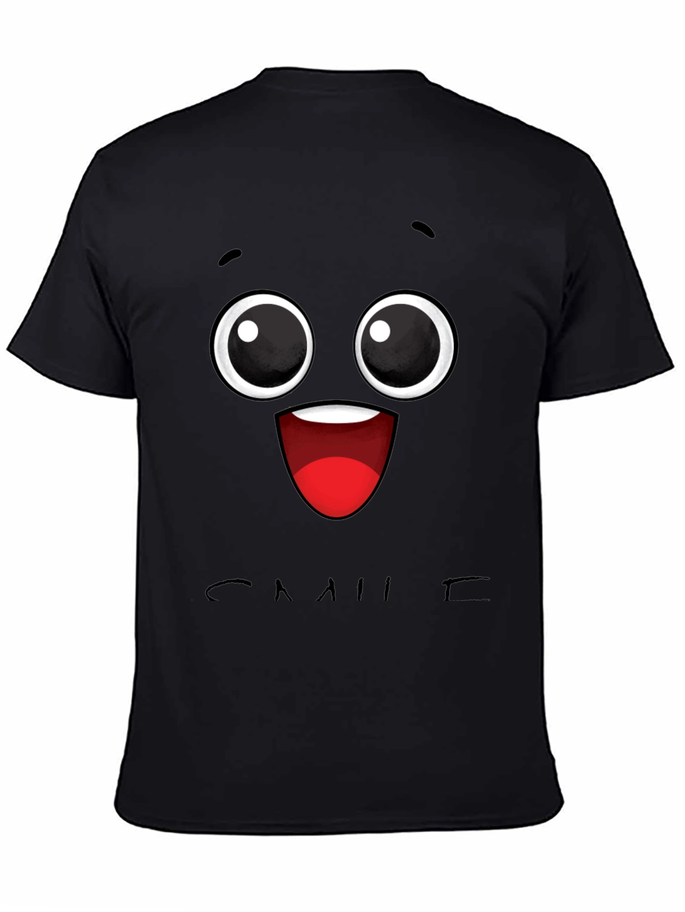 Smiling Face Graphic Tee - Fun & Unique Style