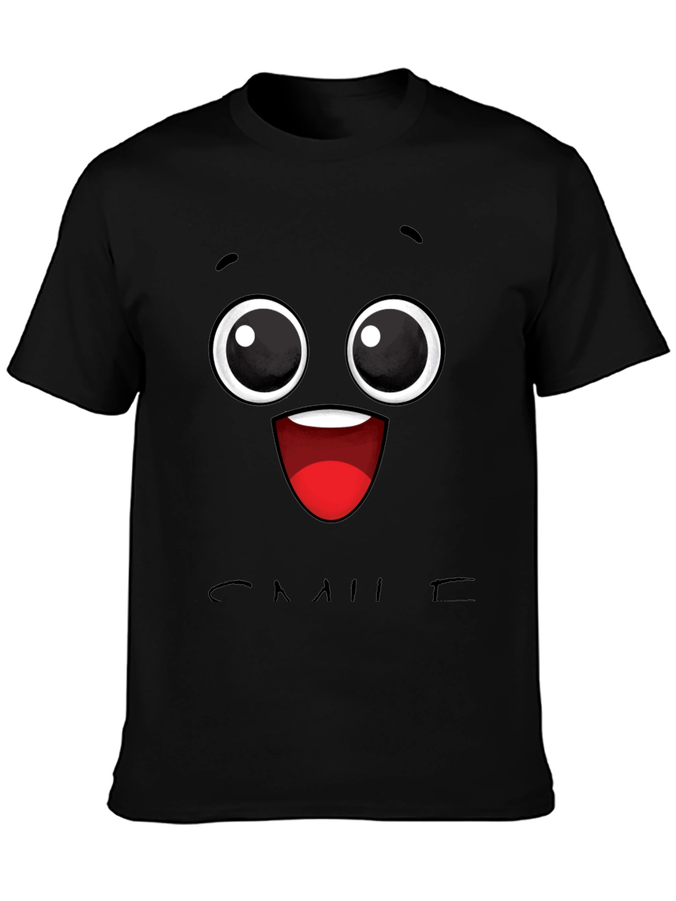 Smiling Face Graphic Tee - Fun & Unique Style