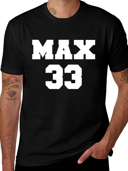 MAX 33 Black Graphic Tee - Motorsport Fan Apparel