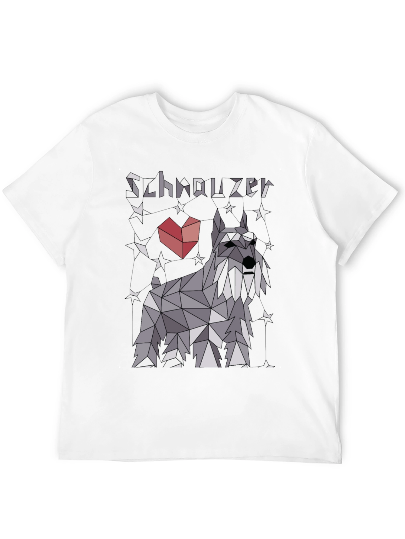 Geometric Schnauzer Graphic T-Shirt