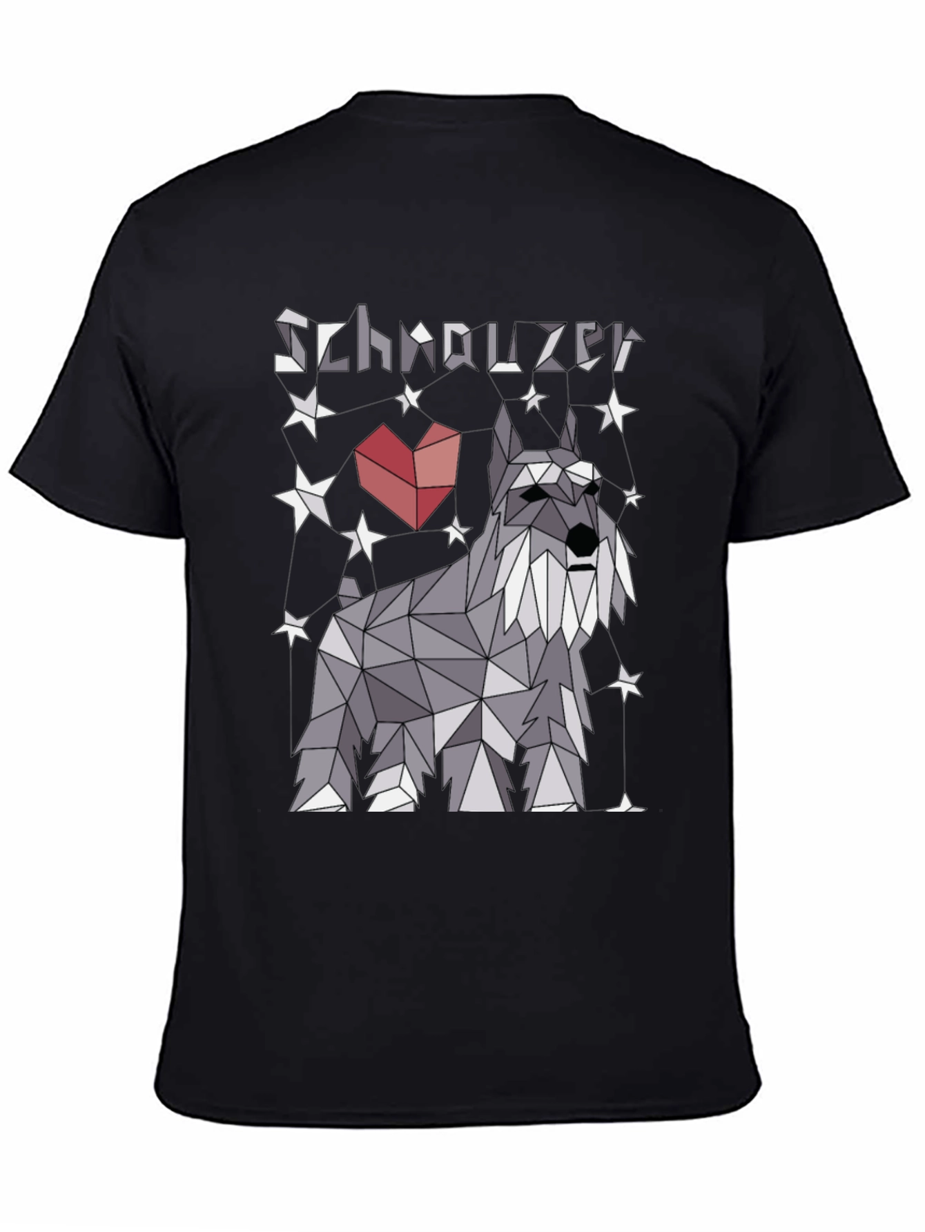 Geometric Schnauzer Graphic T-Shirt