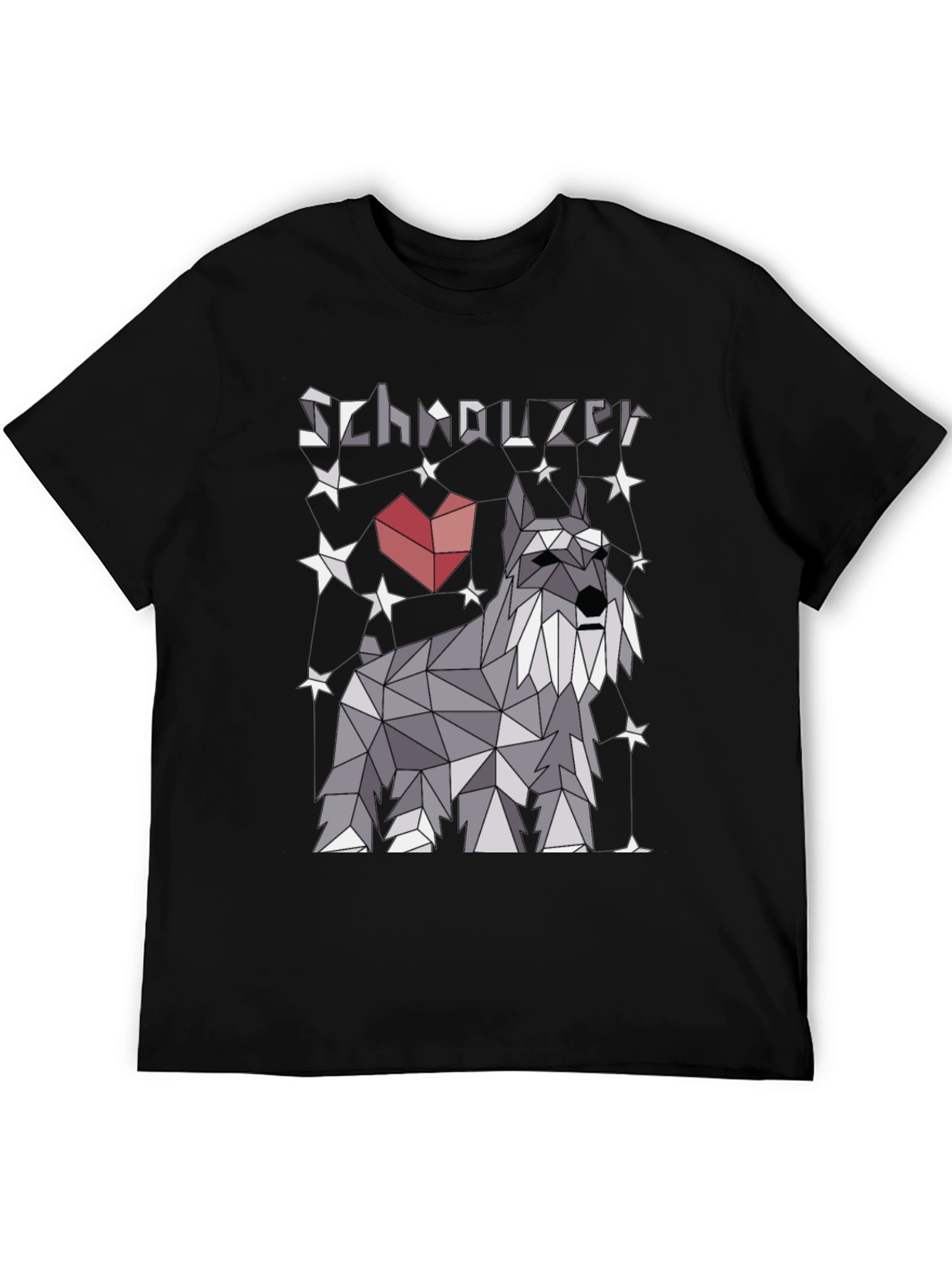 Geometric Schnauzer Graphic T-Shirt