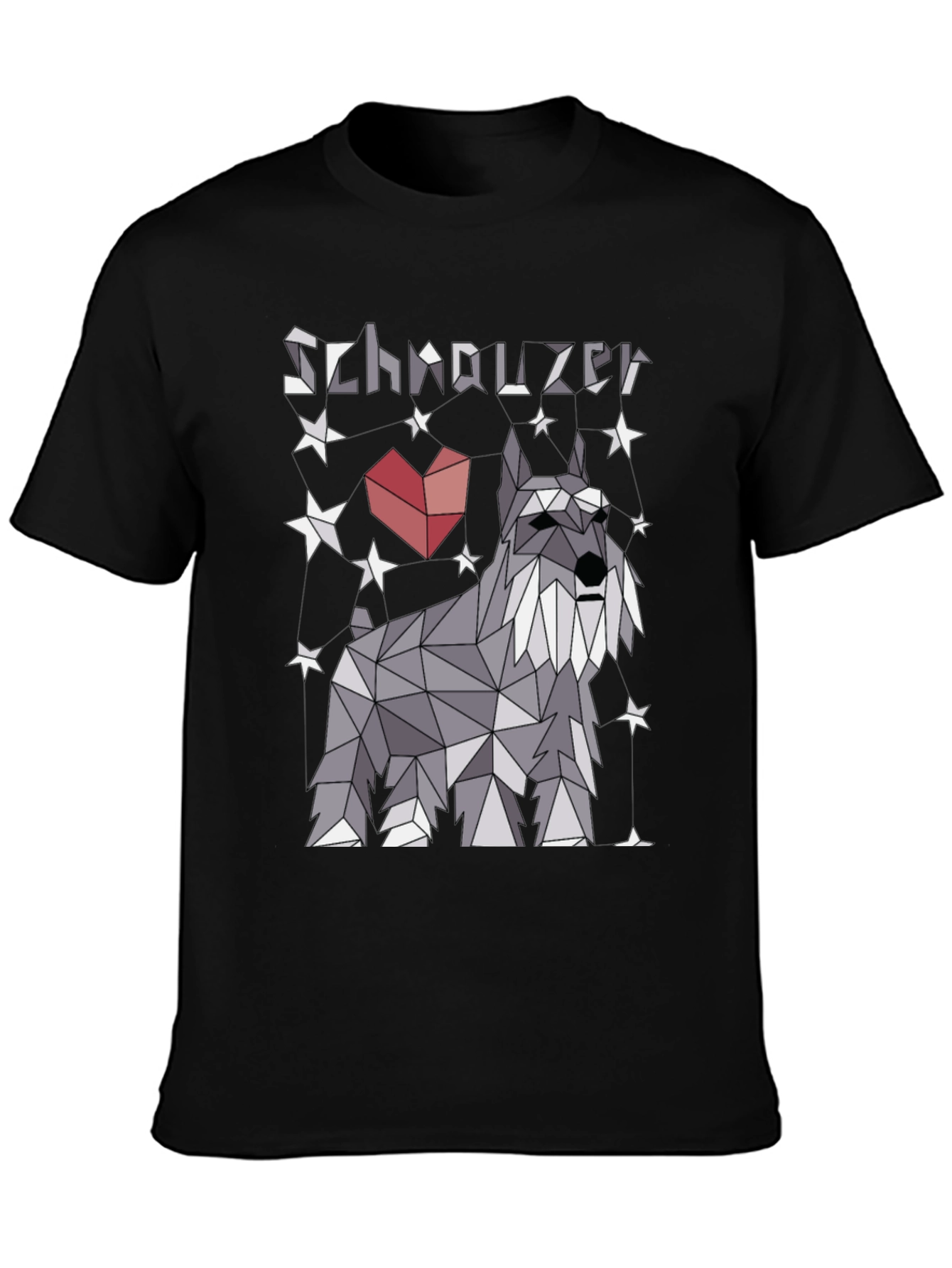 Geometric Schnauzer Graphic T-Shirt