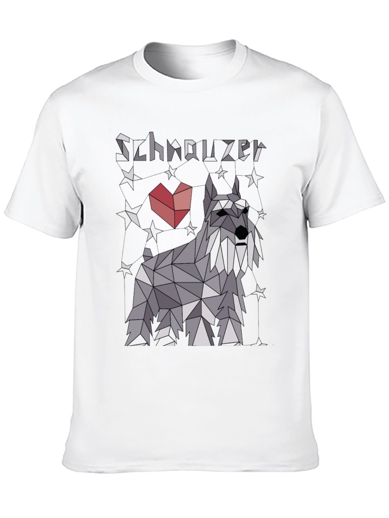 Geometric Schnauzer Graphic T-Shirt