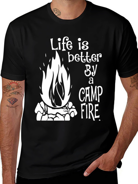 Campfire Life T-Shirt - Better By A Camp Fire - Camping Tee