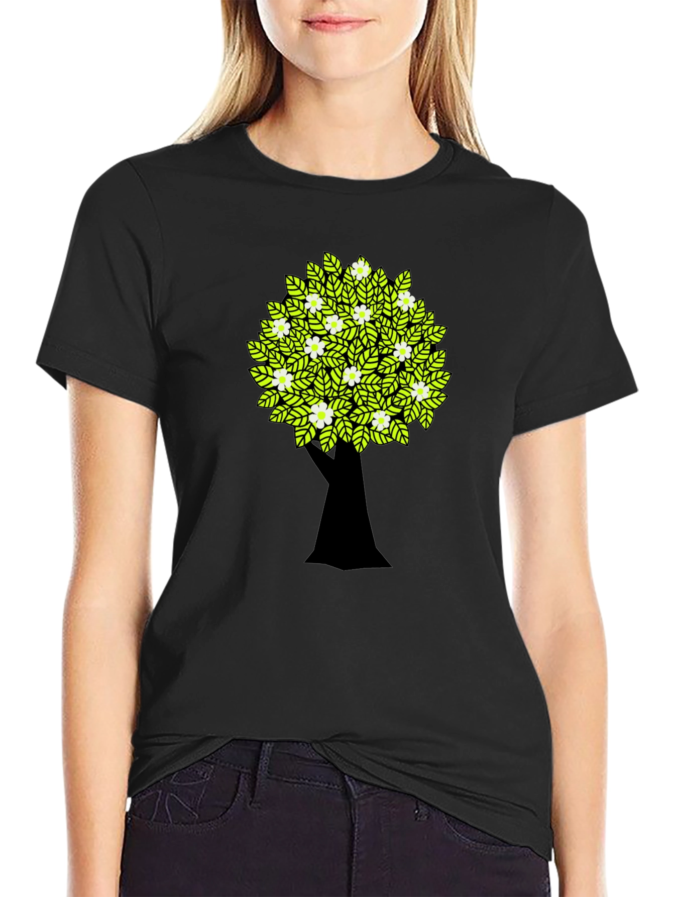 Tree Graphic Black T-Shirt