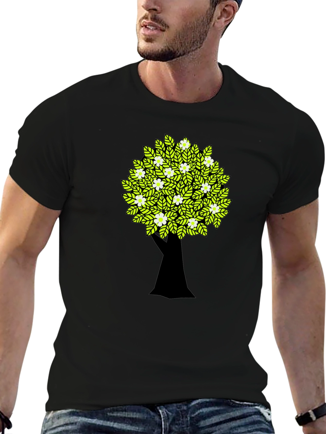 Tree Graphic Black T-Shirt