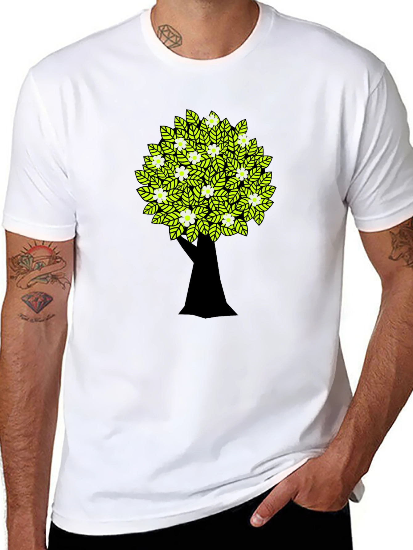 Tree Graphic Black T-Shirt