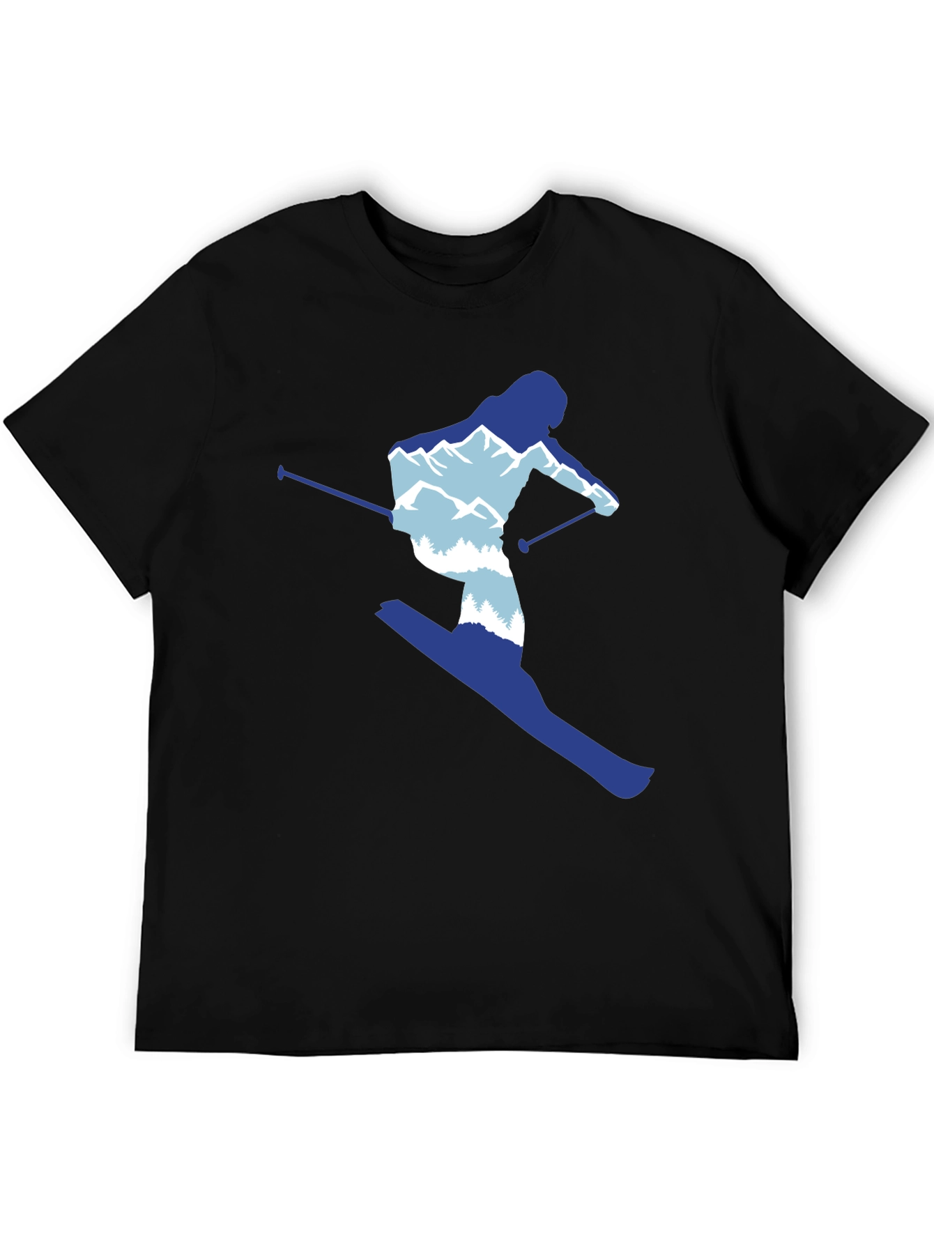 Skier Graphic Tee - Mountain Lovers T-Shirt