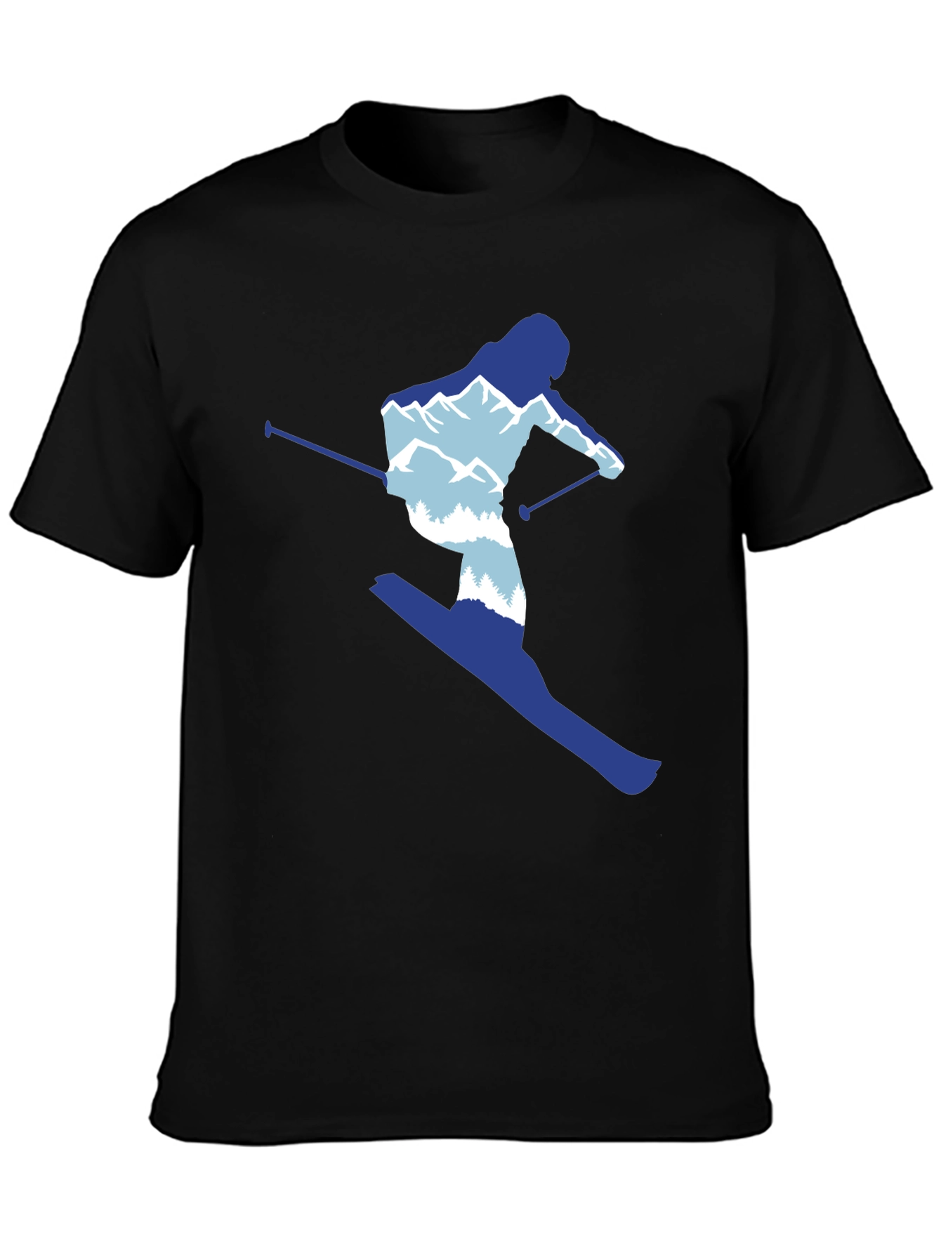 Skier Graphic Tee - Mountain Lovers T-Shirt
