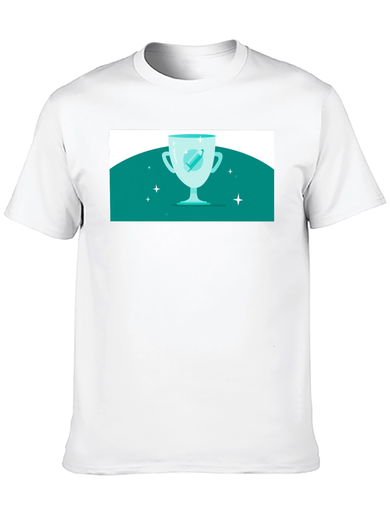 Winning Cup Graphic Tee - Black Cotton Casual Shirt