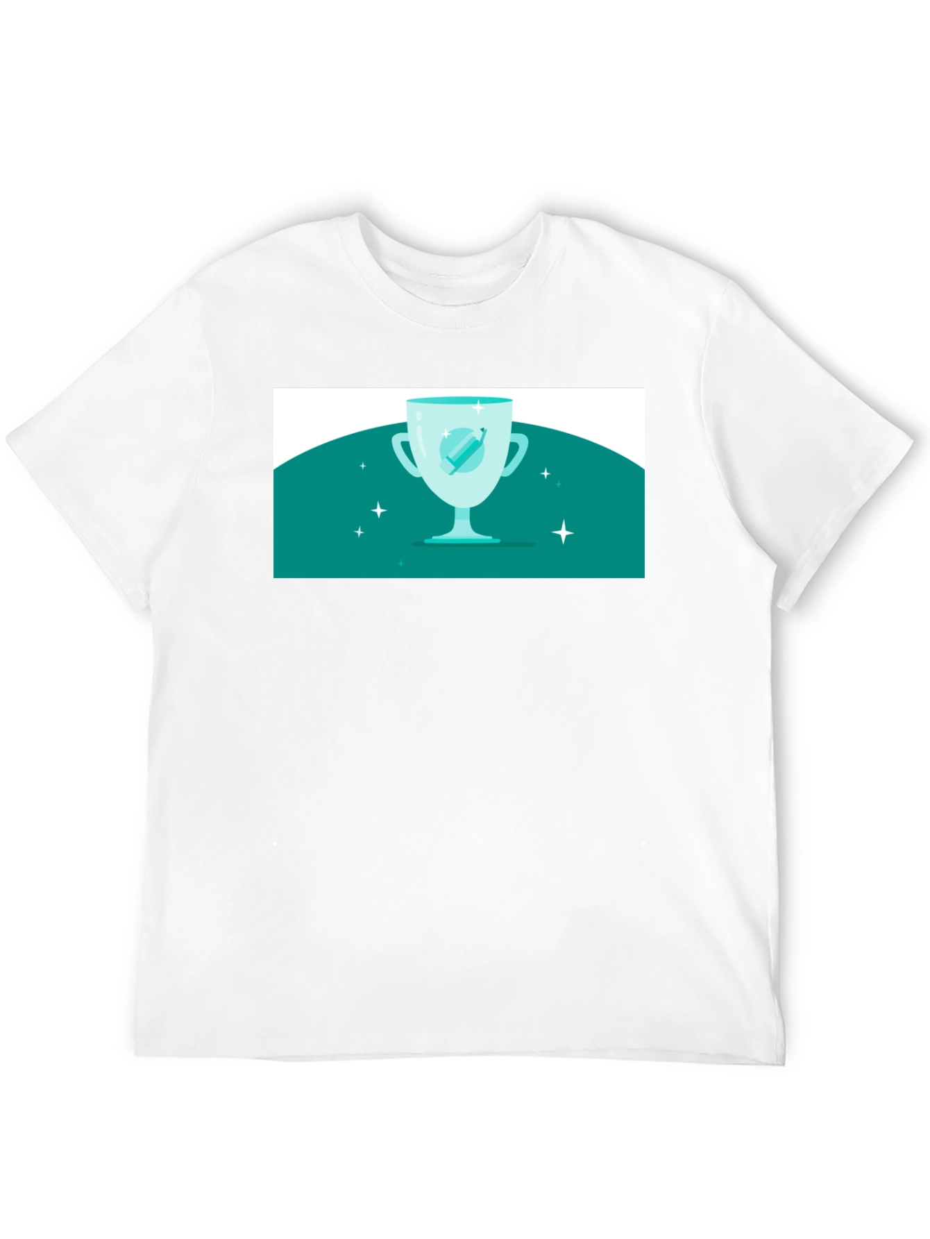 Winning Cup Graphic Tee - Black Cotton Casual Shirt
