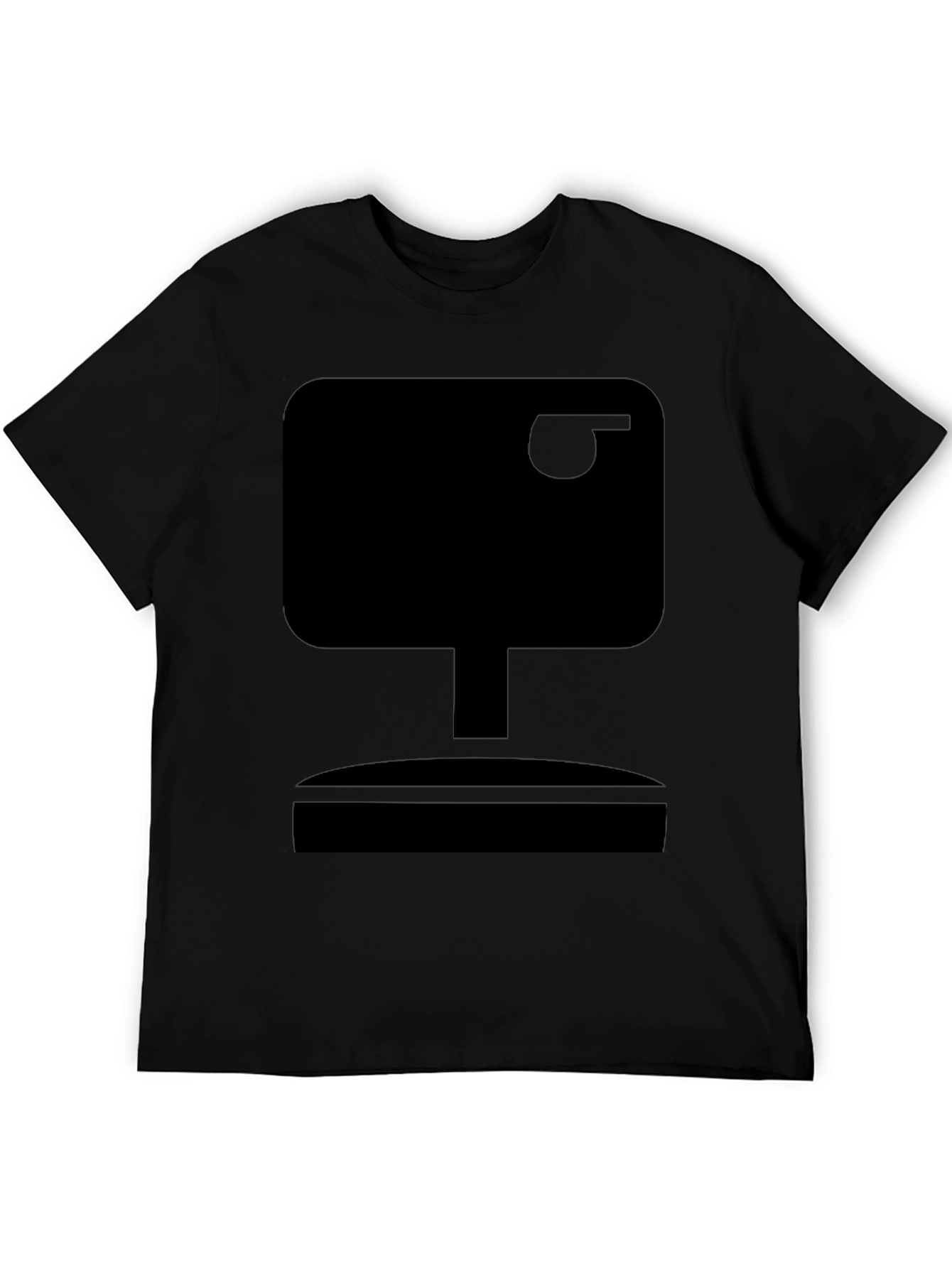 Retro TV Graphic Tee - Classic Black T-Shirt