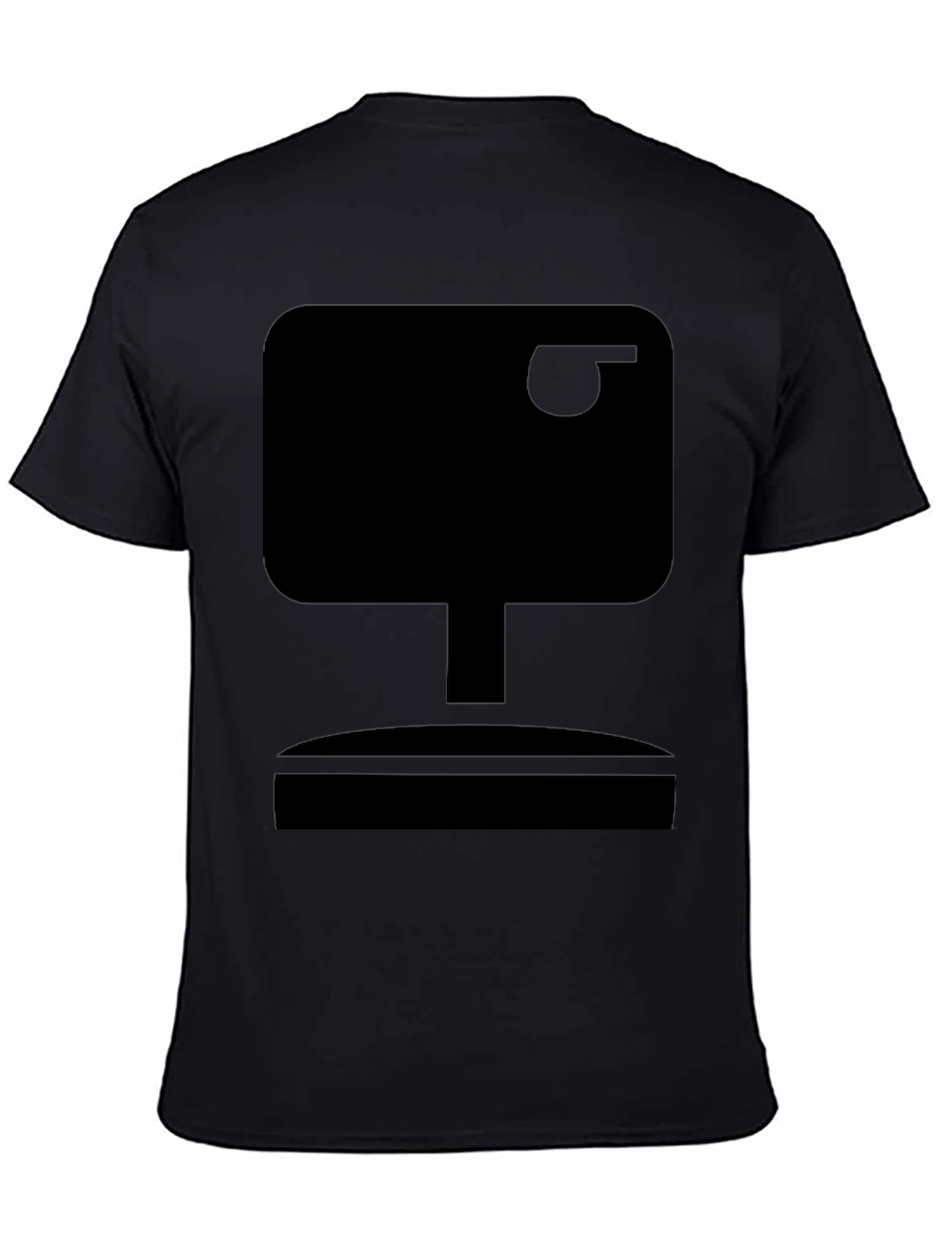 Retro TV Graphic Tee - Classic Black T-Shirt