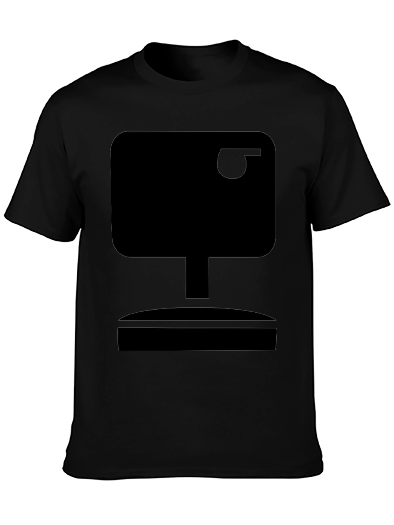 Retro TV Graphic Tee - Classic Black T-Shirt