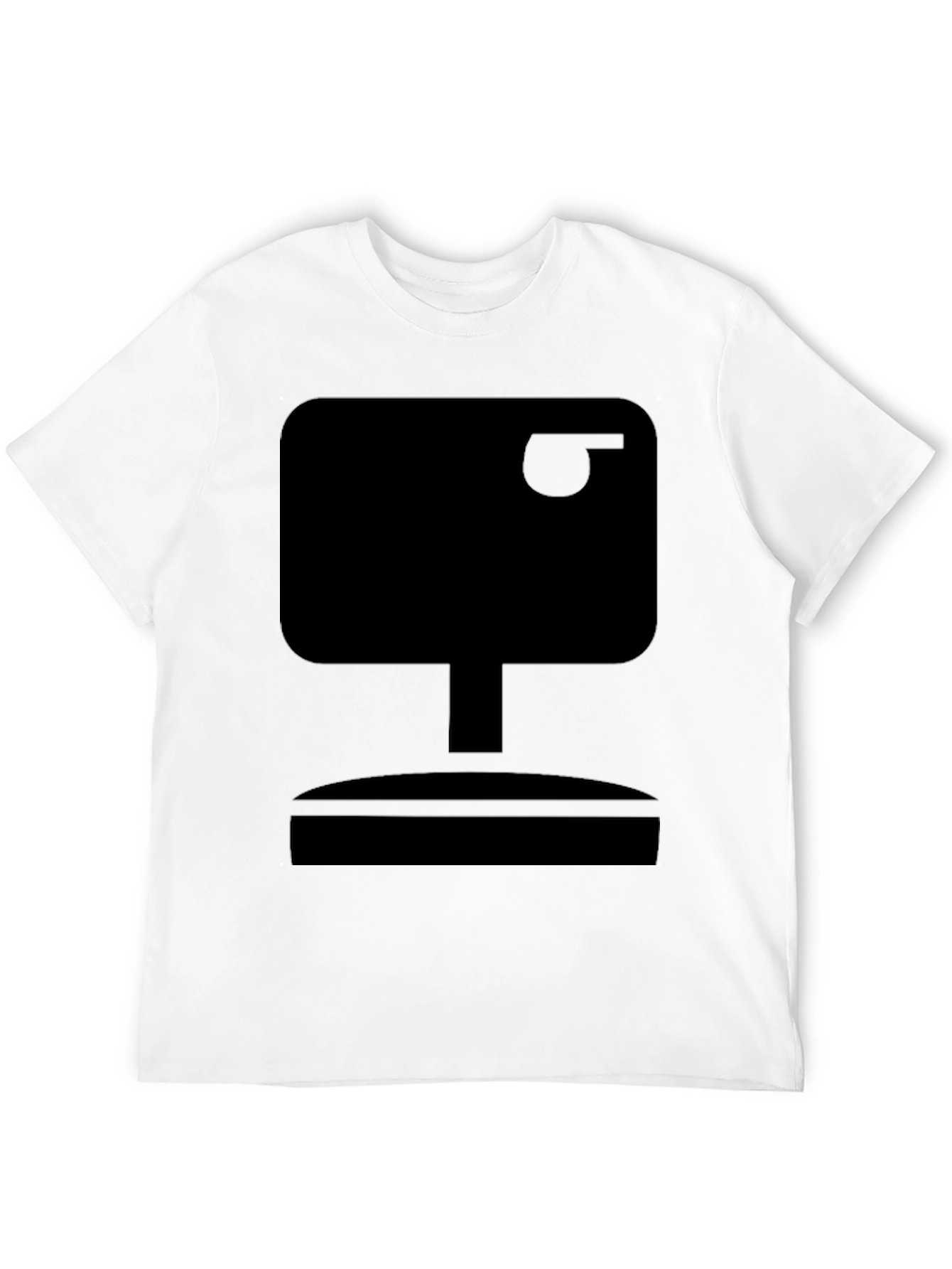 Retro TV Graphic Tee - Classic Black T-Shirt