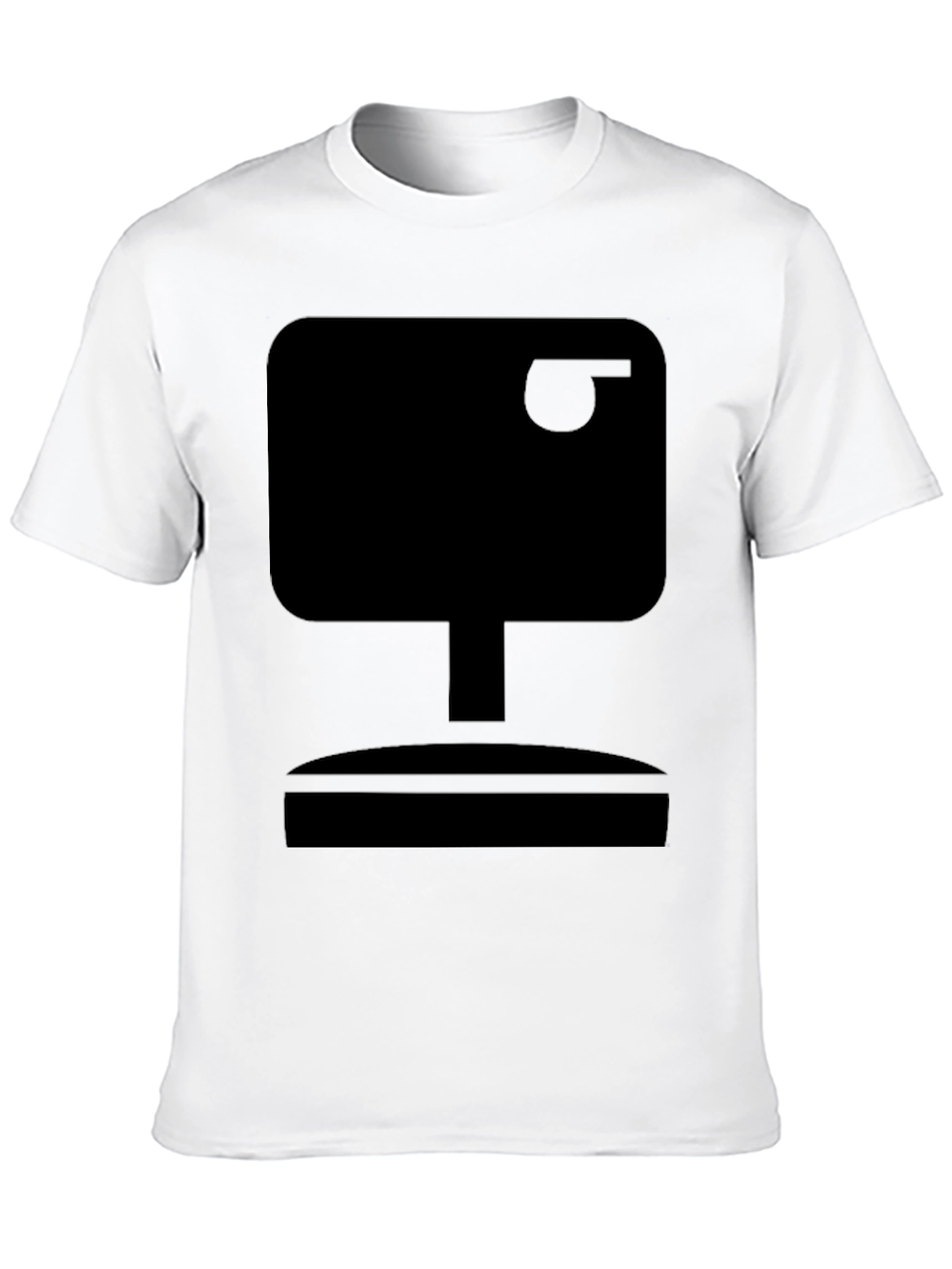 Retro TV Graphic Tee - Classic Black T-Shirt