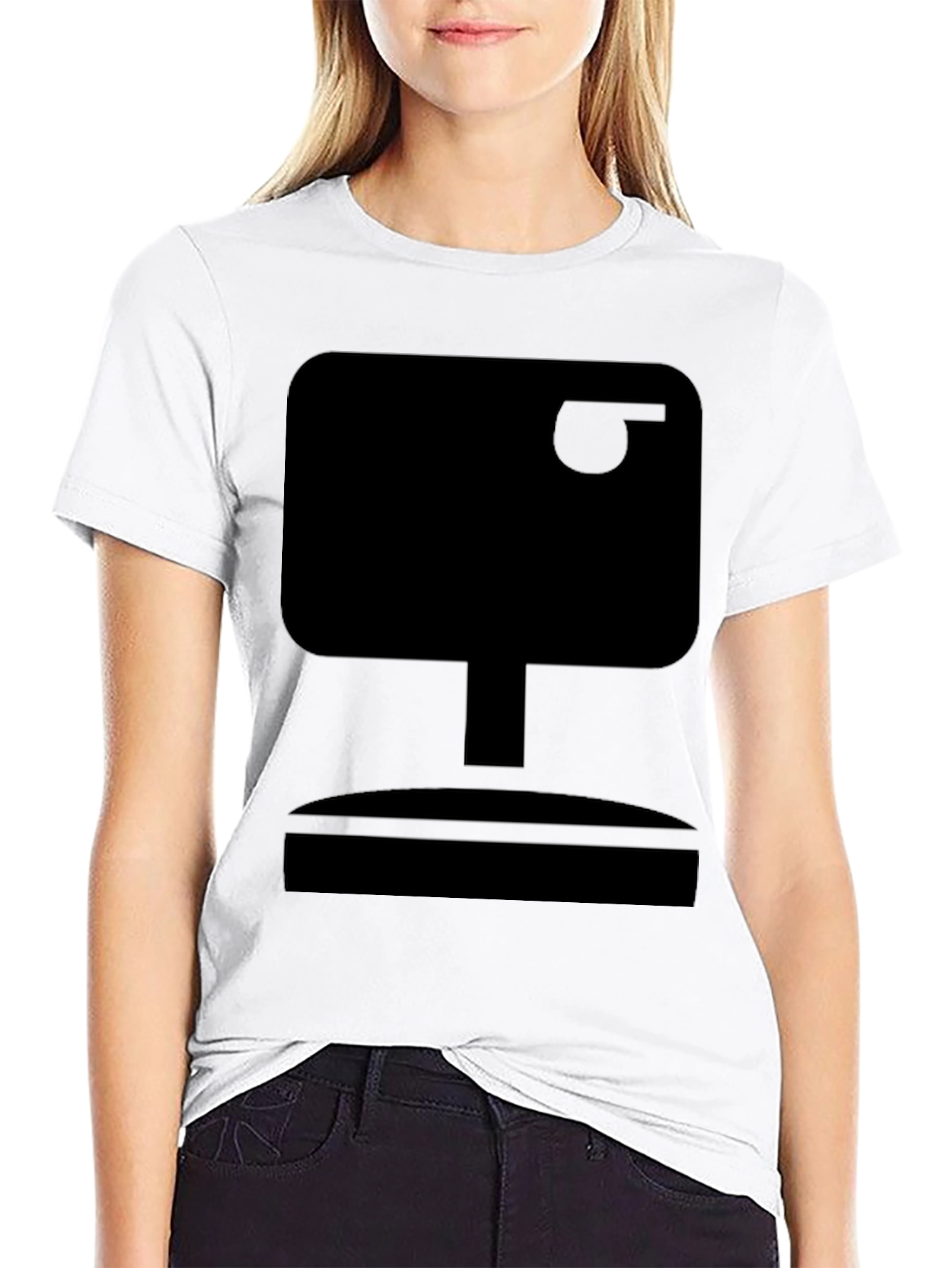 Retro TV Graphic Tee - Classic Black T-Shirt