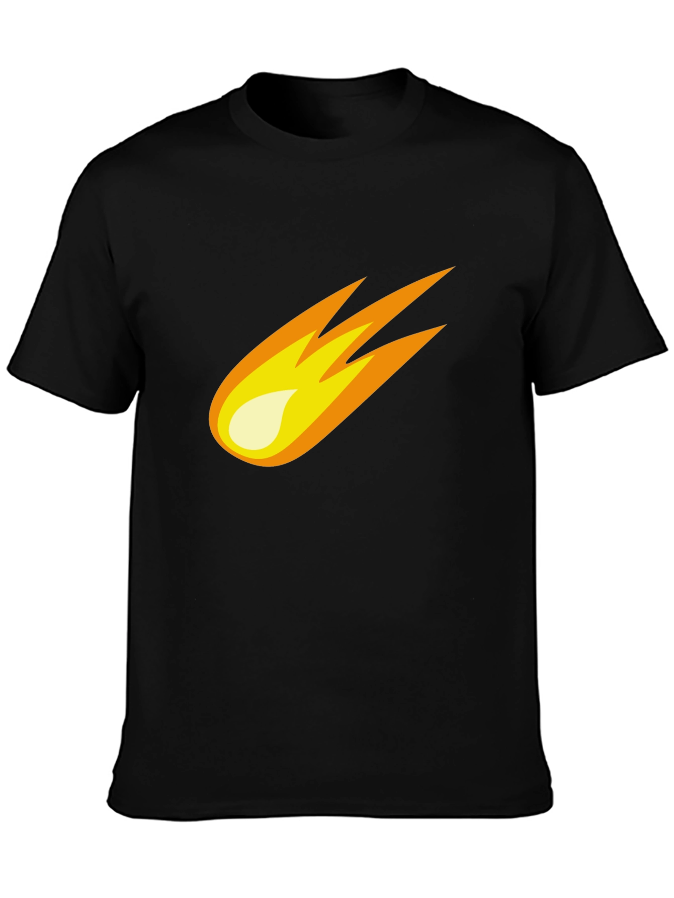 Meteor Graphic Tee - Black Cotton Blend T-Shirt