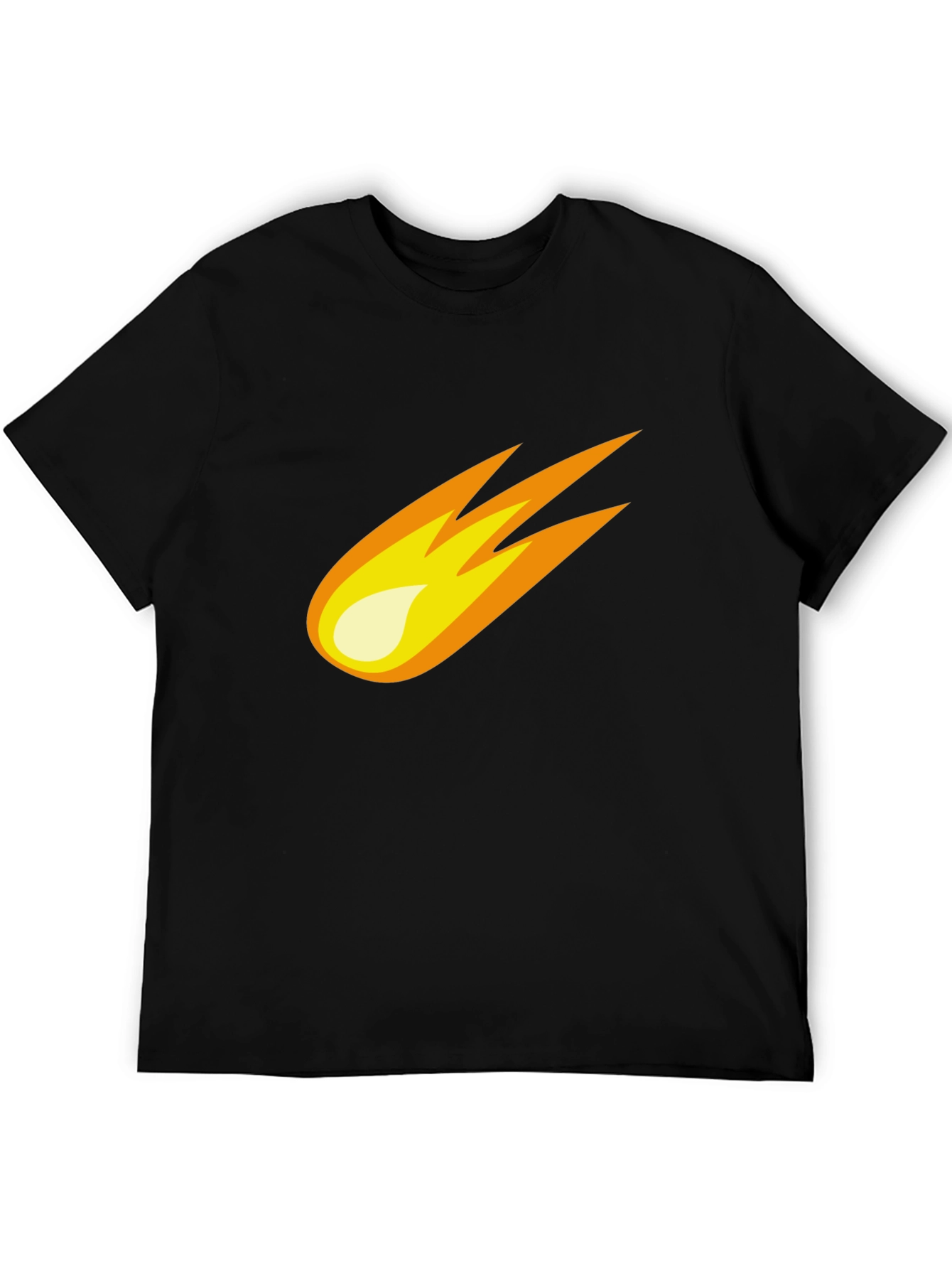 Meteor Graphic Tee - Black Cotton Blend T-Shirt
