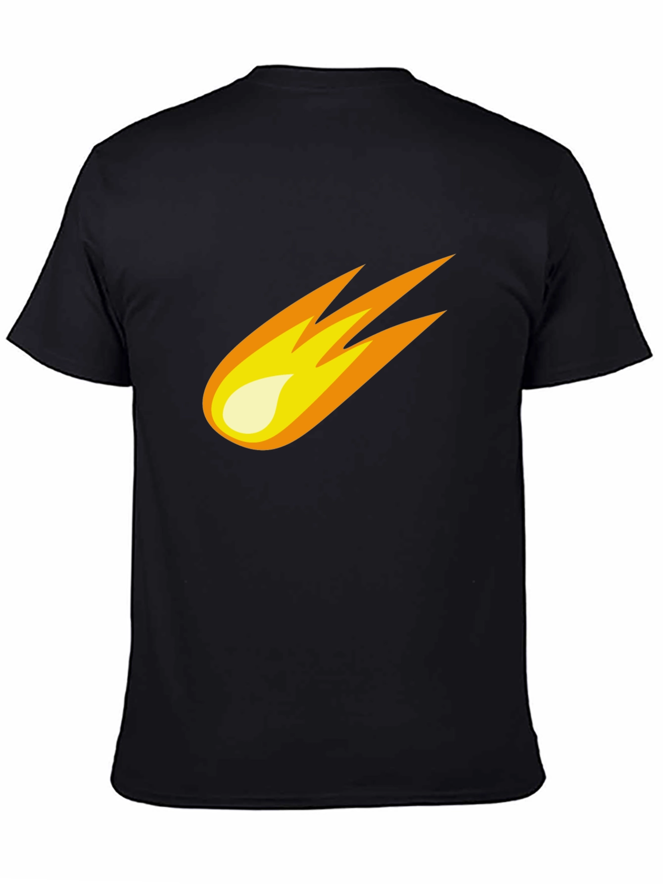 Meteor Graphic Tee - Black Cotton Blend T-Shirt