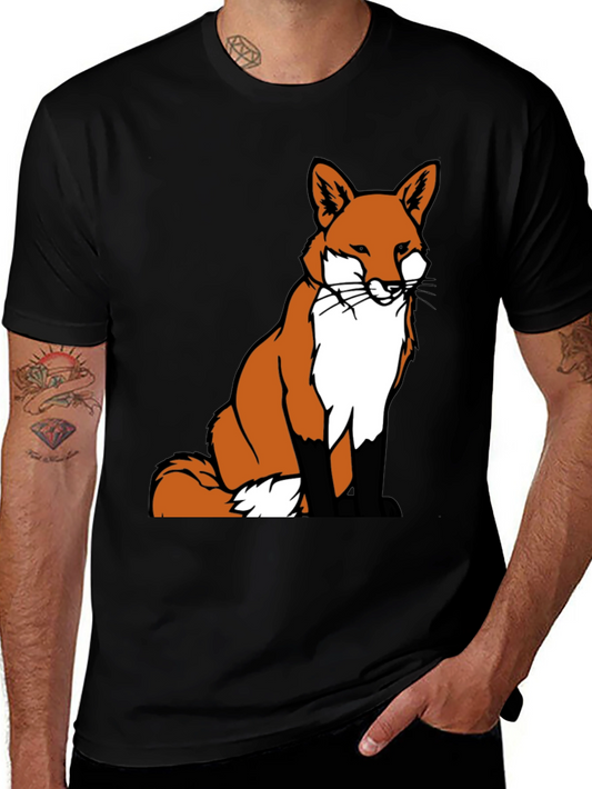 Fox Graphic Tee - Classic Crew Neck T-Shirt