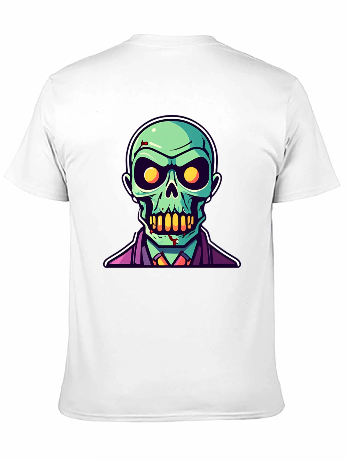 Zombie Cartoon Graphic Tee - Black Halloween Shirt