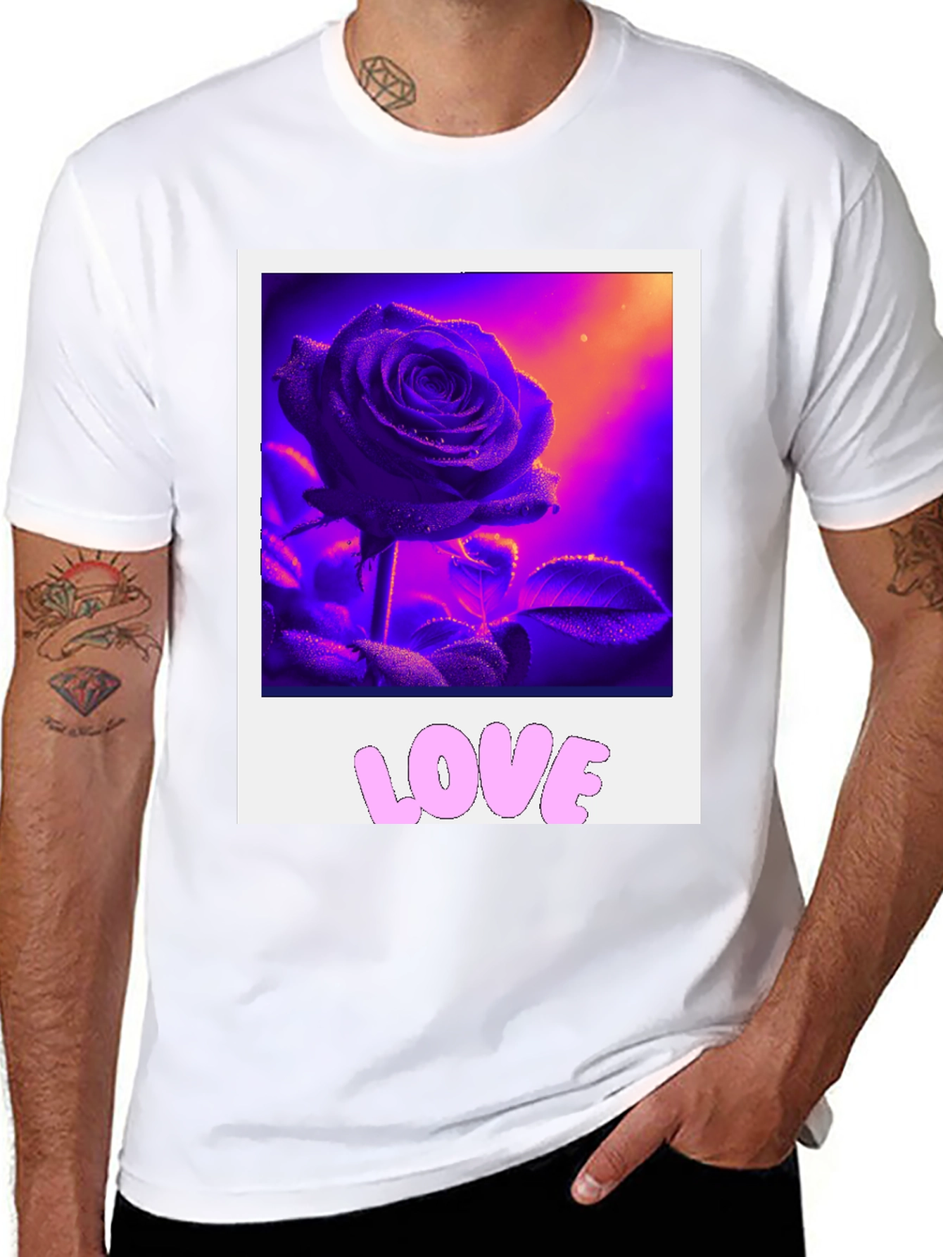 Rose Love Graphic Tee - Trendy Style