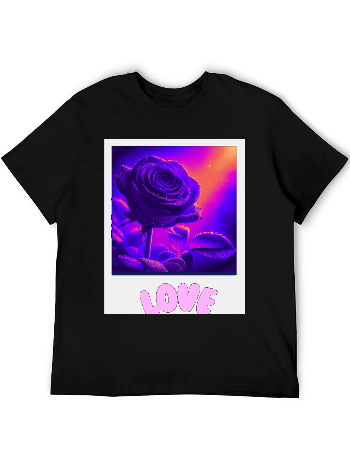 Rose Love Graphic Tee - Trendy Style