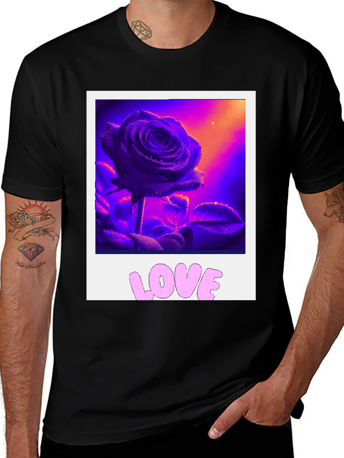 Rose Love Graphic Tee - Trendy Style