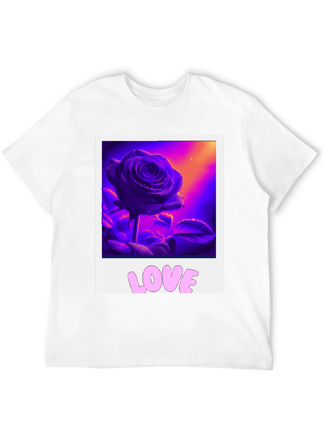 Rose Love Graphic Tee - Trendy Style