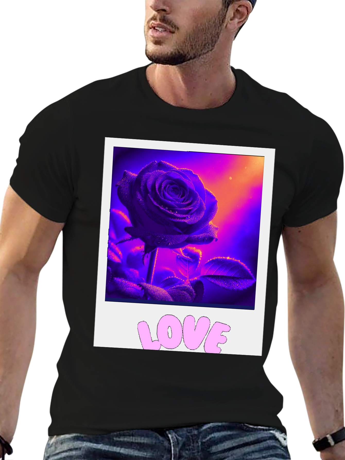Rose Love Graphic Tee - Trendy Style