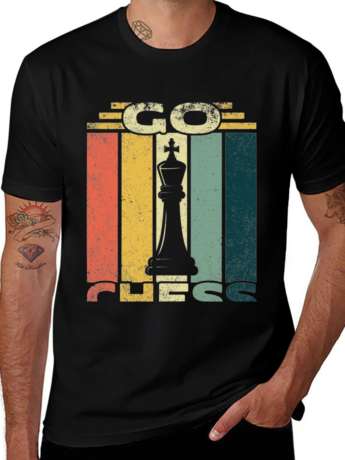 Go Chess Retro Style T-Shirt