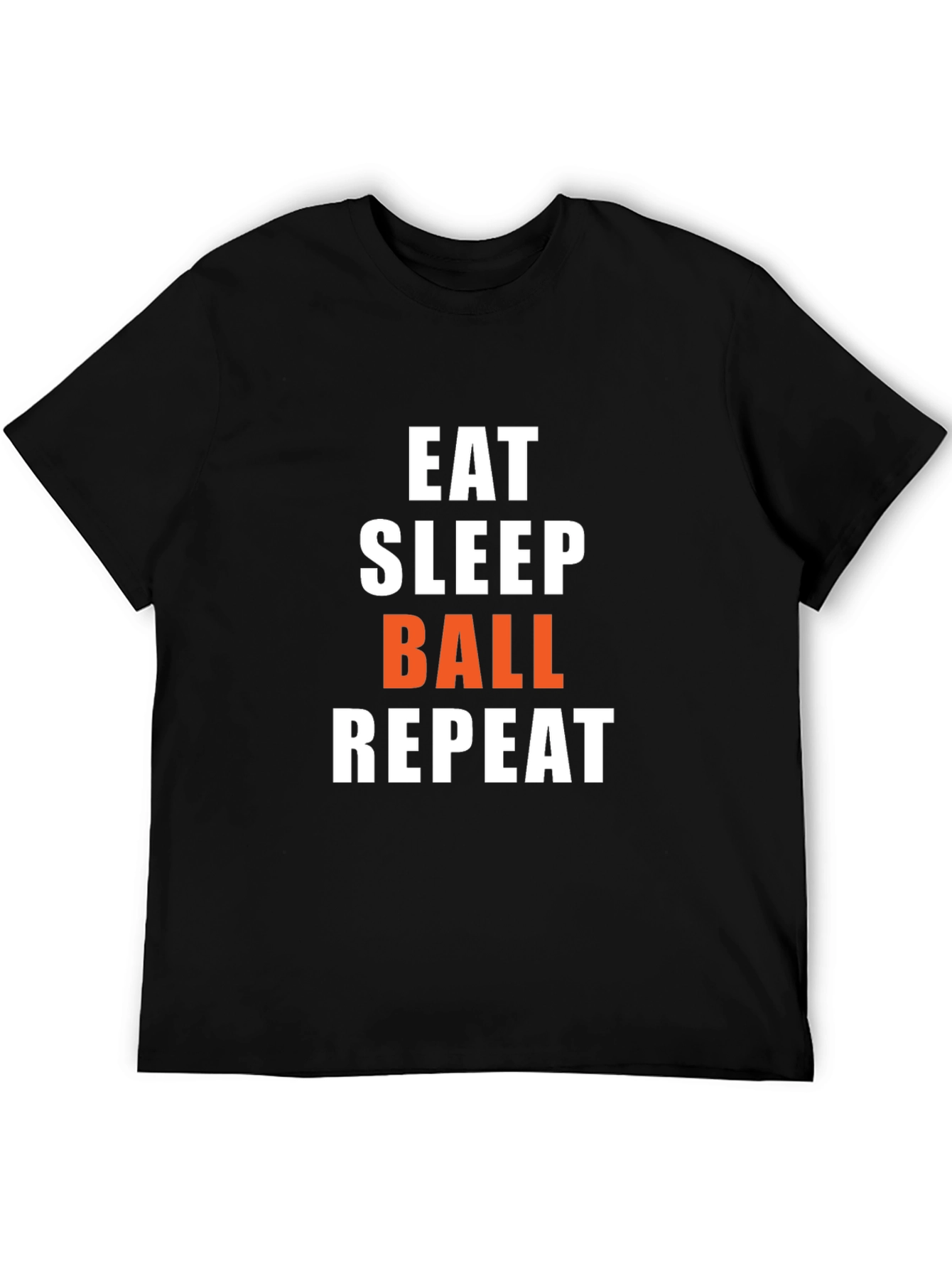 Eat Sleep Ball Repeat Graphic Tee - Black