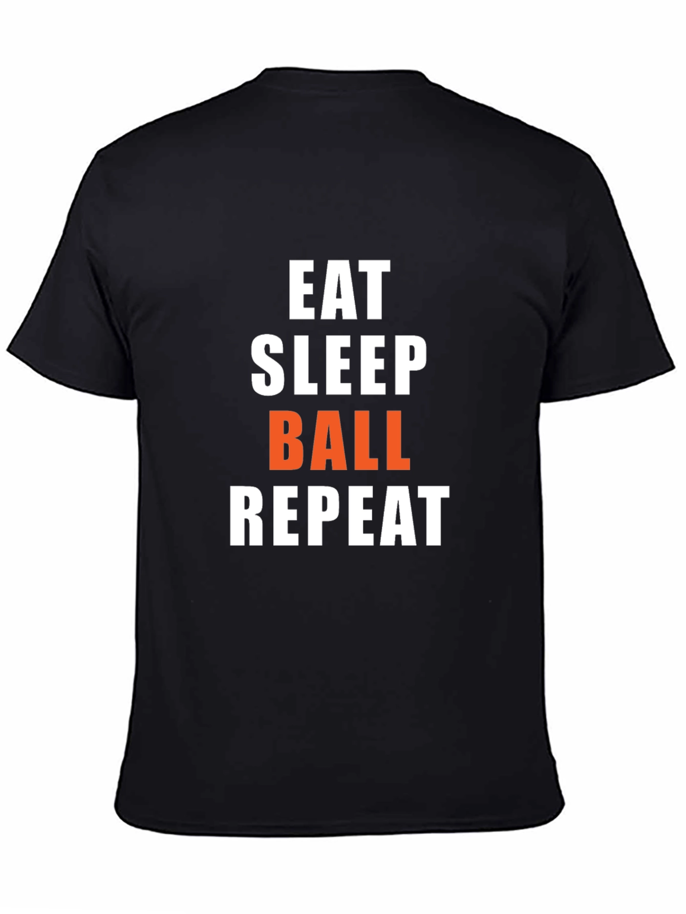 Eat Sleep Ball Repeat Graphic Tee - Black