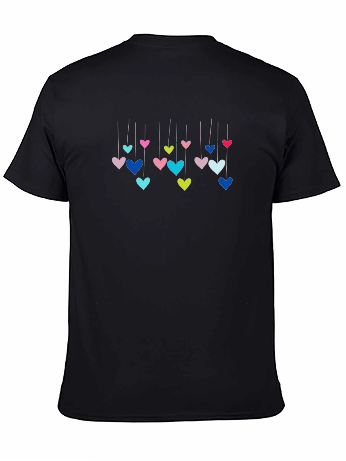 Hanging Hearts Graphic T-Shirt - Black