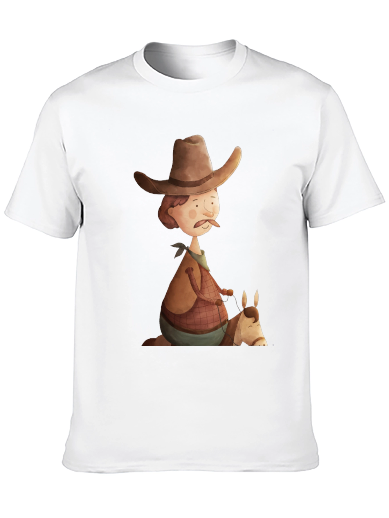 Cartoon Cowboy Graphic Tee - Unique Design!