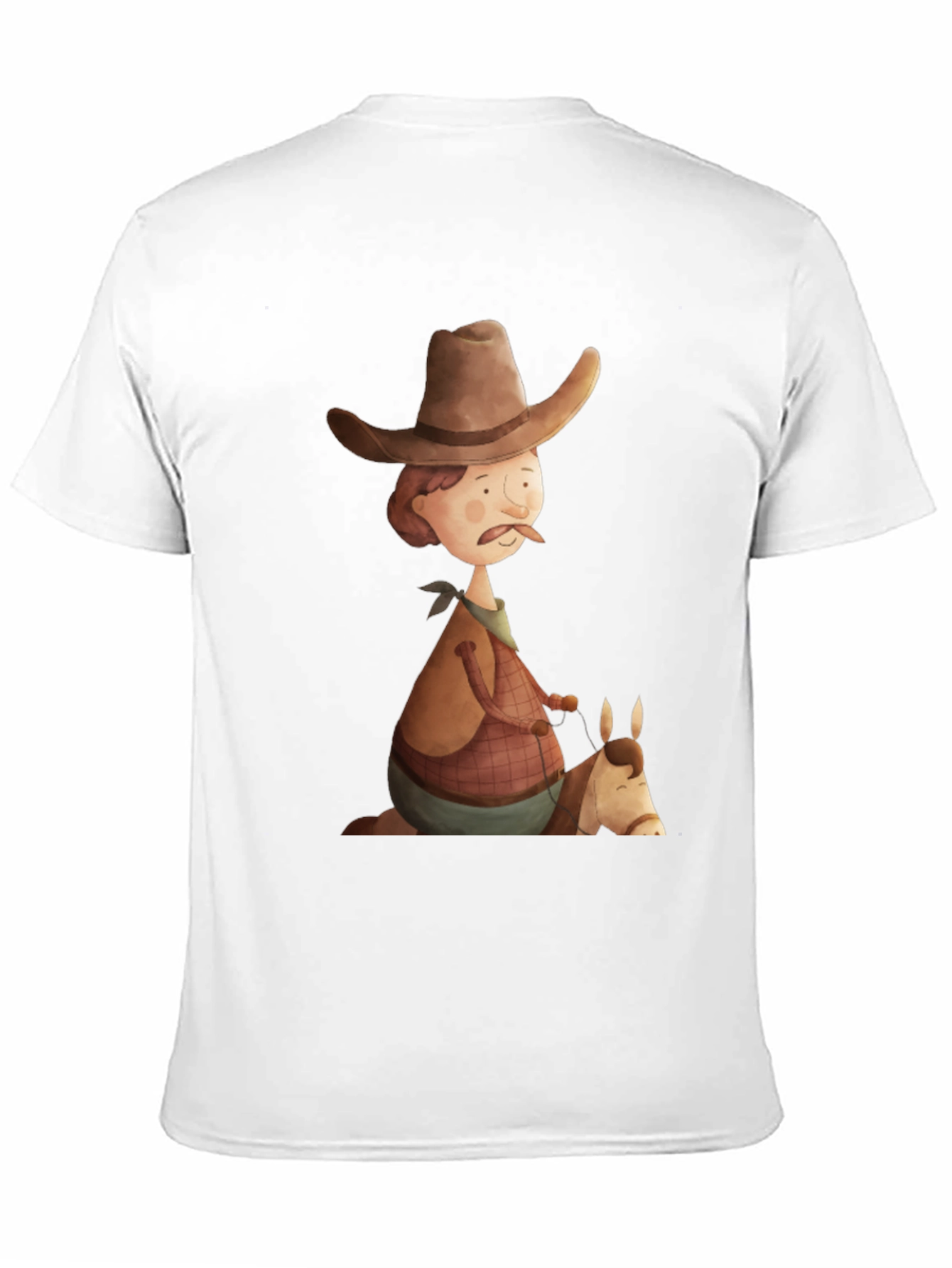 Cartoon Cowboy Graphic Tee - Unique Design!
