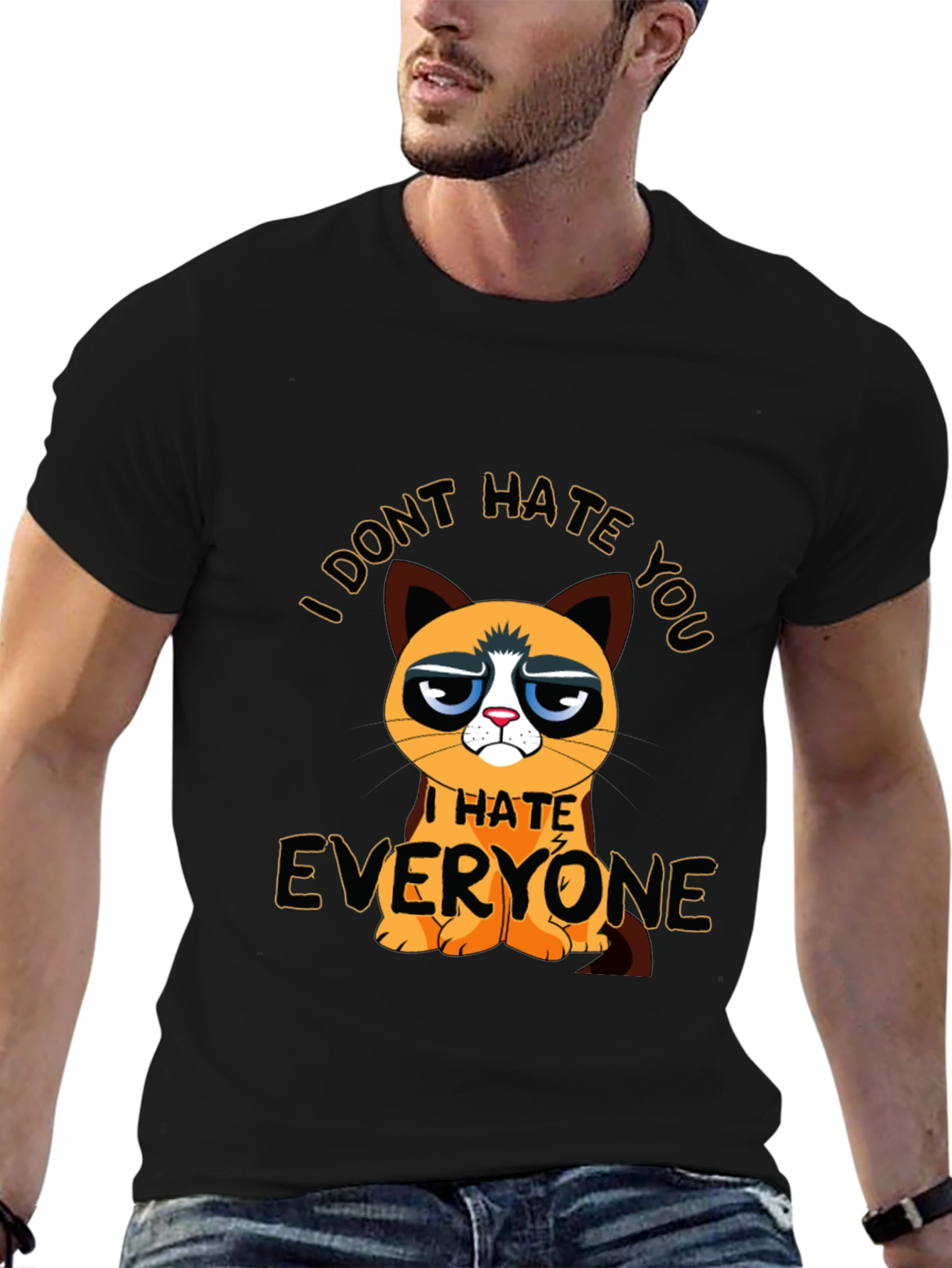 Grumpy Cat I Hate Everyone Graphic T-Shirt