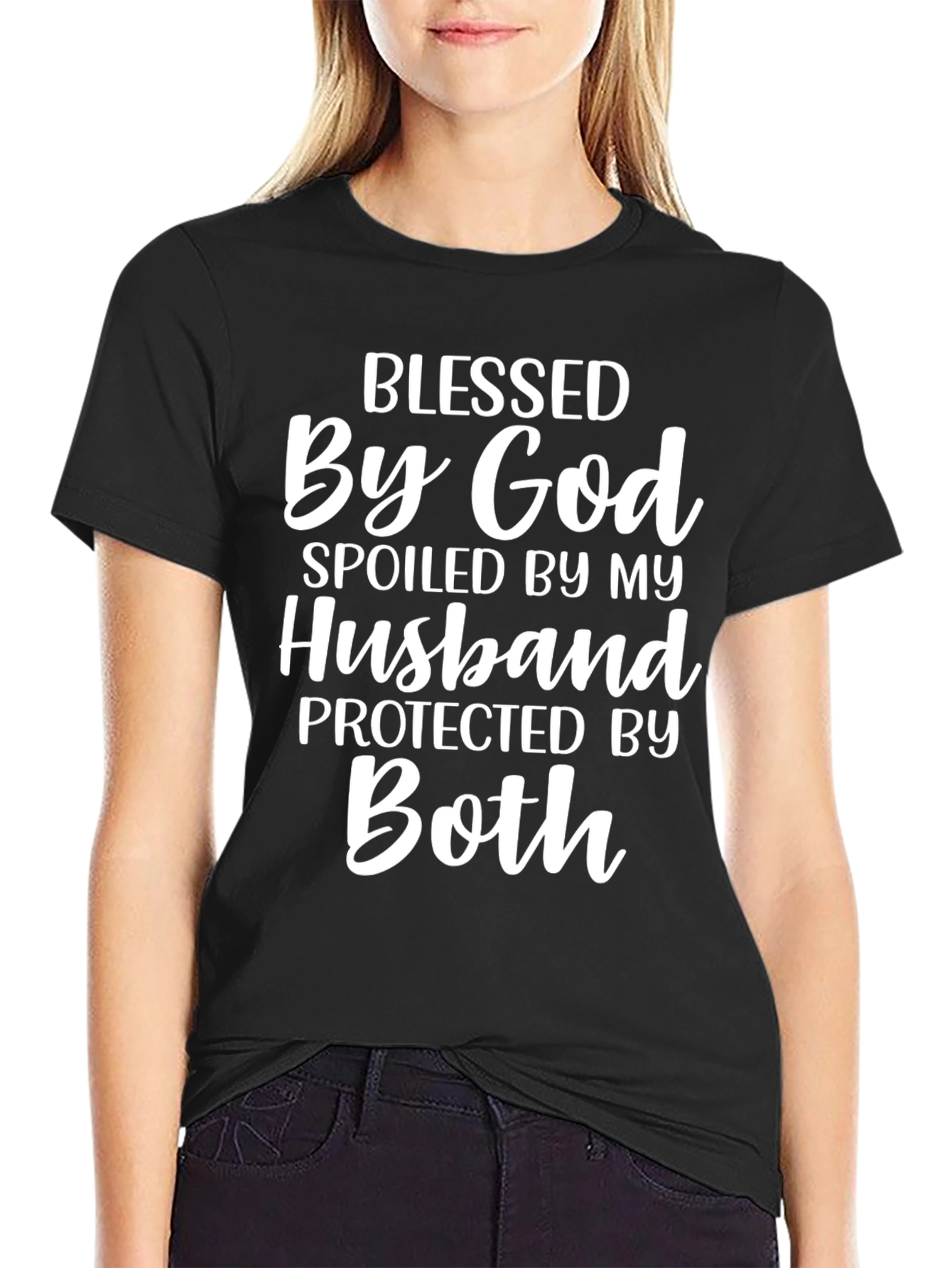 Blessed By God Spoiled By Husband T-Shirt