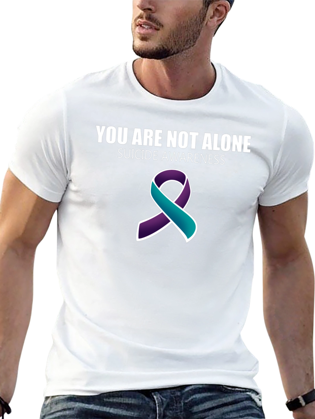 Suicide Awareness Ribbon Graphic Tee