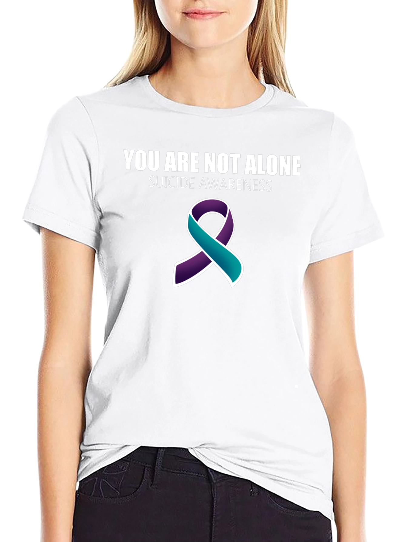Suicide Awareness Ribbon Graphic Tee
